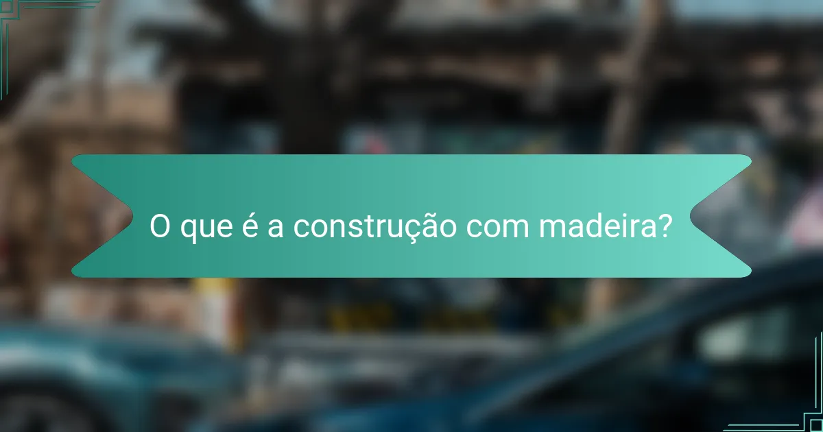 O que é a construção com madeira?